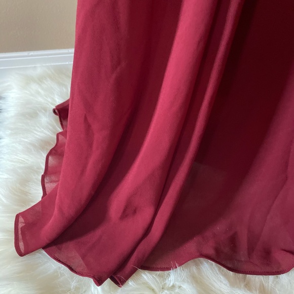 Lulu’s Mythical Kind Of Love Wine Gown Dress - Picture 7 of 9